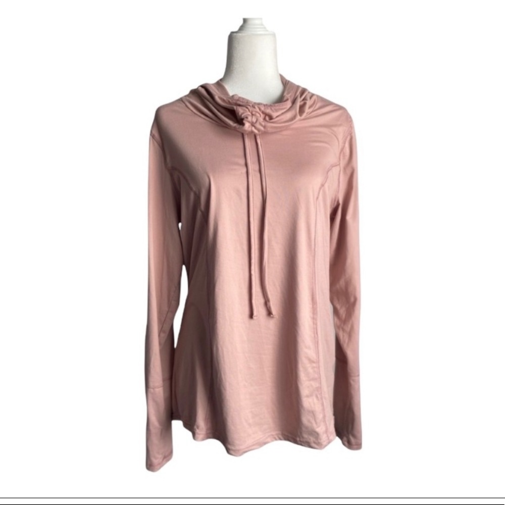 Long Sleeve Cowl Neck Athletic Pullover XL
